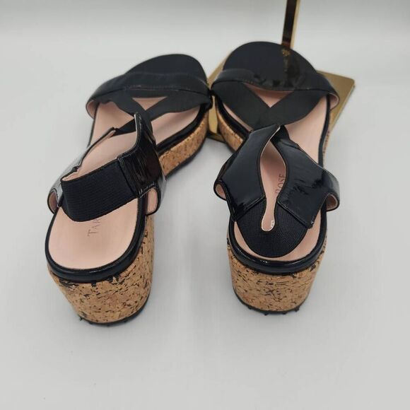 Taryn Rose black platform wedge sandals size 9 - Picture 5 of 6